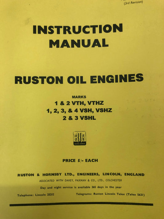 Ruston-Hornsby Class HR  Publication #5879 (Manual)