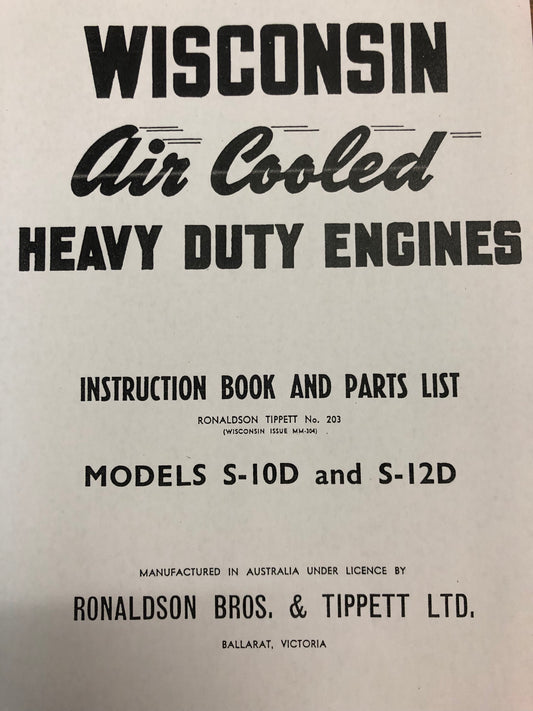 Wisconsin Air Cooled Models S-10D & S 12D [R & T]