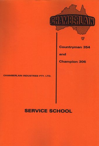 Chamberlain Countryman 354 & Champion 306 Service School (Manual)