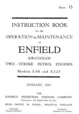 Enfield Air Cooled 2 Stroke Petrol Engines (Manual)