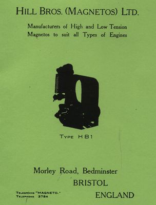 Hill Bros (Magnetos) Ltd Type HB1 (Manual)