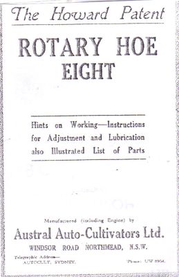 Howard Rotary Hoe - Eight (Manual)