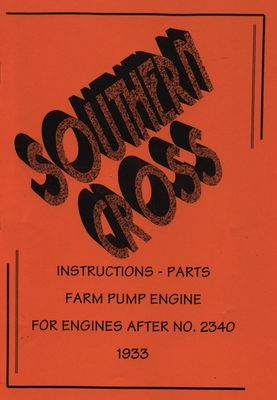 Southern Cross Farm Pump Engines after No. 2340 1933 (Manual)