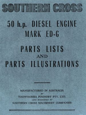 Southern Cross ED-G 50 HP Diesel Engine (Manual)