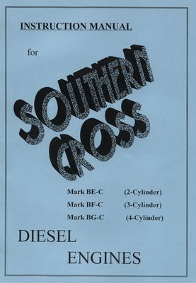 Southern Cross BE-C, BF-C, BG-C 2, 3 & 4 Cylinder Diesel Engines (Manual)