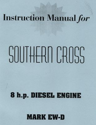 Southern Cross EW-D 8 HP Diesel Engine (Manual)