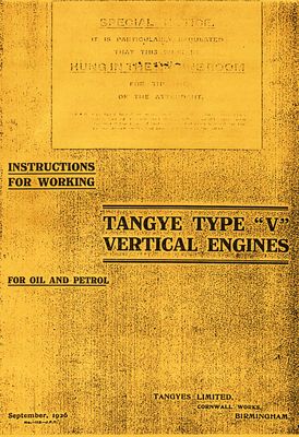 Tangye's Type V Vertical Engines for Oil & Petrol (Manual)