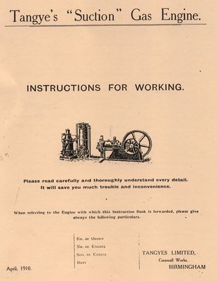 Tangye's Suction Gas Engine (Manual)