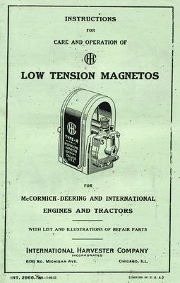 IHC Low Tension Magneto Care and Operation (Manual)