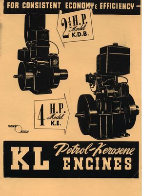 Kelly & Lewis 2.5, 4 & 6HP Petrol-Kerosene Engines - Leaflet (Manaul)