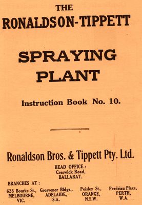 Ronaldson-Tippett Spraying Plant Bk.#10 (Manual)