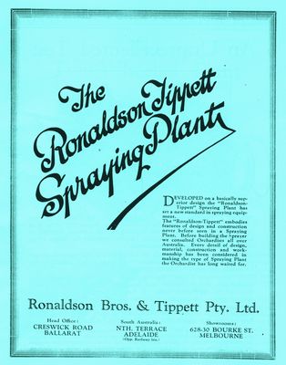 Ronaldson-Tippett Type D Spraying Plant (Manual)