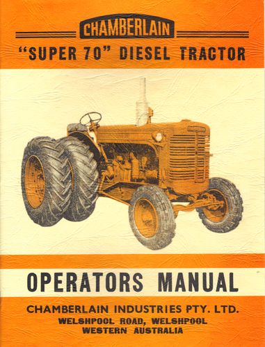 Chamberlain Super 70 Diesel Tractor November 58 (Manual)